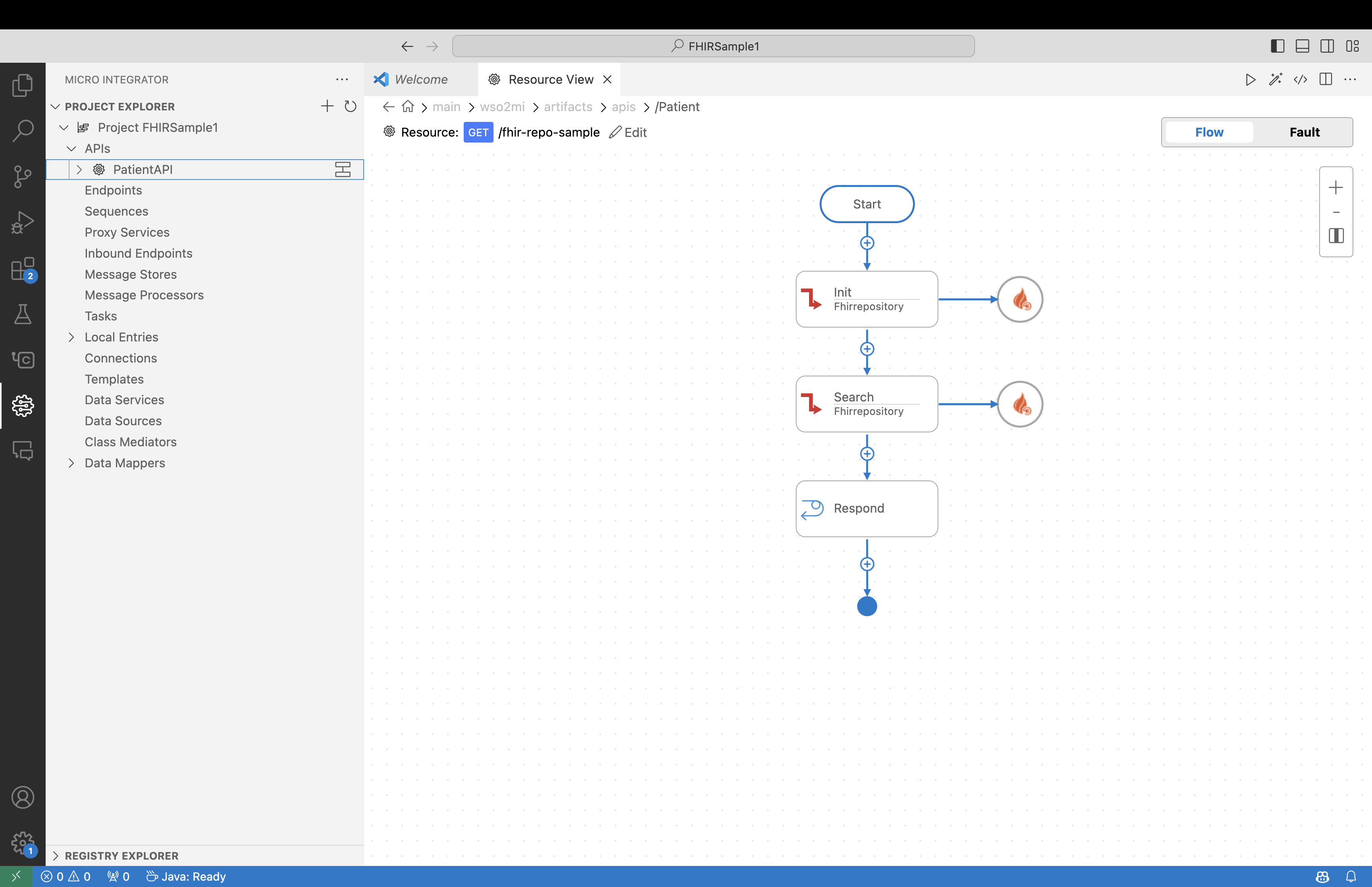 FHIR Repository connector flow